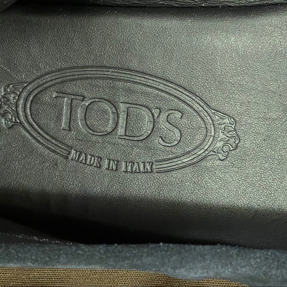 TOD’S Gommino black suede leather slip on driving slippers shoes loafers - Picture 11 of 13